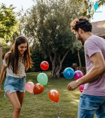 Couple Enjoying 50th Birthday Party Games