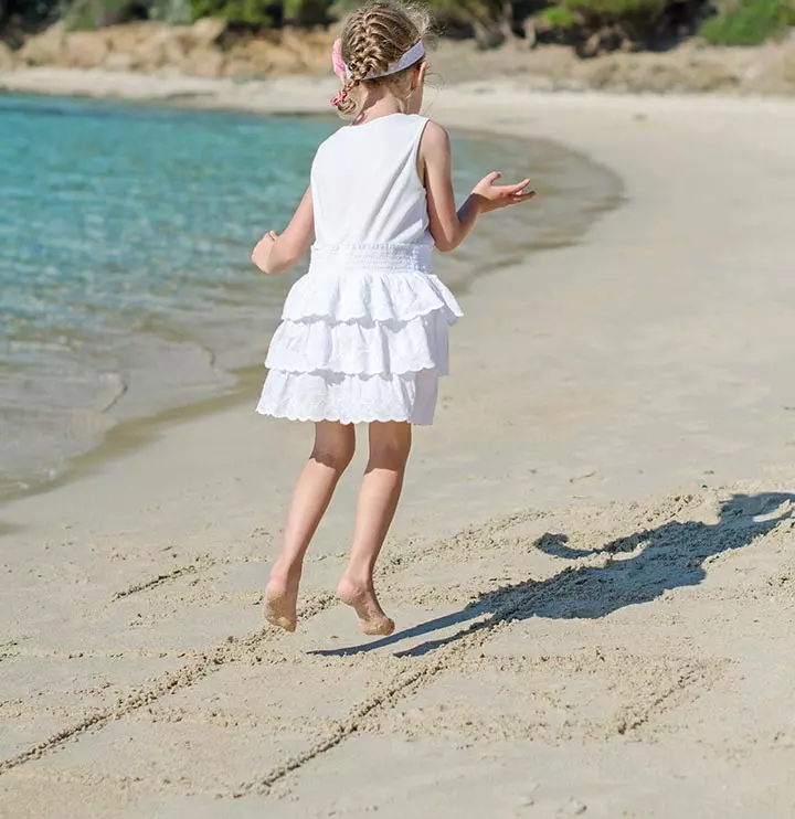 Beach hopscotch beach game and activity for kids