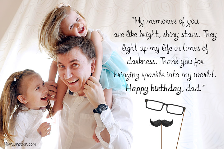Birthday wishes for dad who is the sparkle of your life