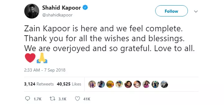 Shahid Kapoor And Mira Rajput Choose An Arabic Name For Their Newbor