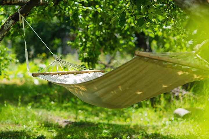 Camping hammocks with a mosquito net as birthday gifts for dad