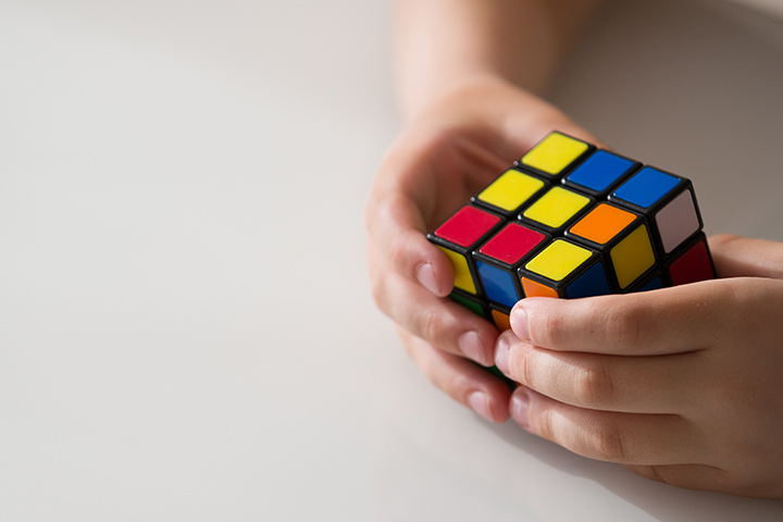 Rubik's cube as brain games for kids