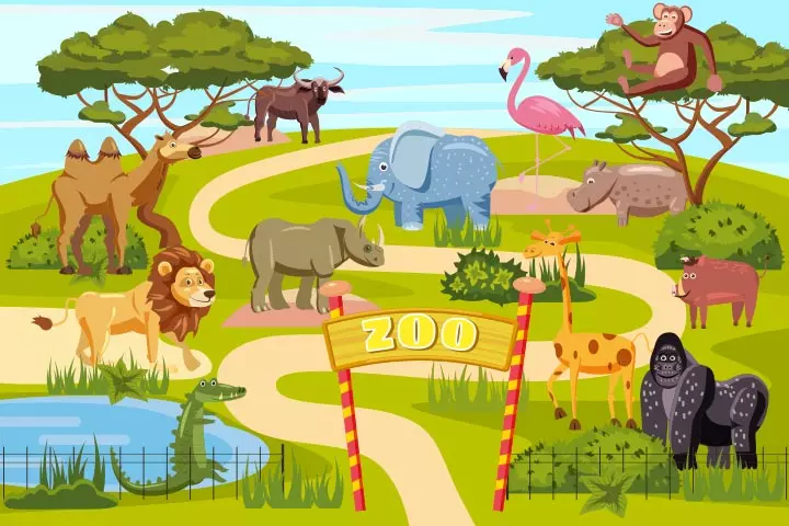 At the Zoo English poem for kids