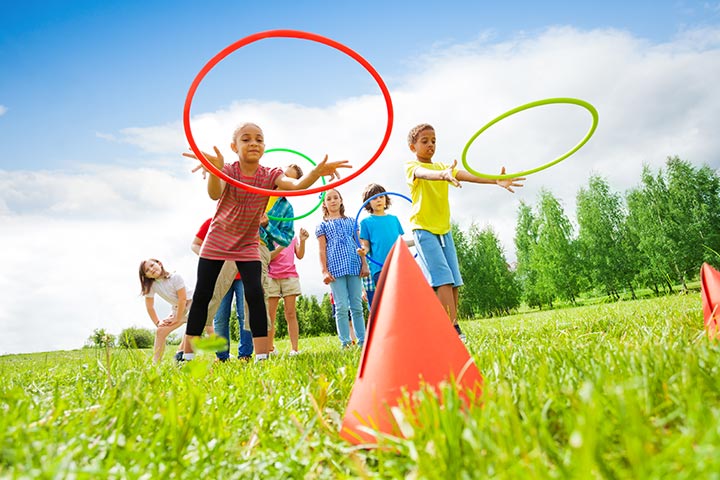Human Ring Toss one minute game for kids