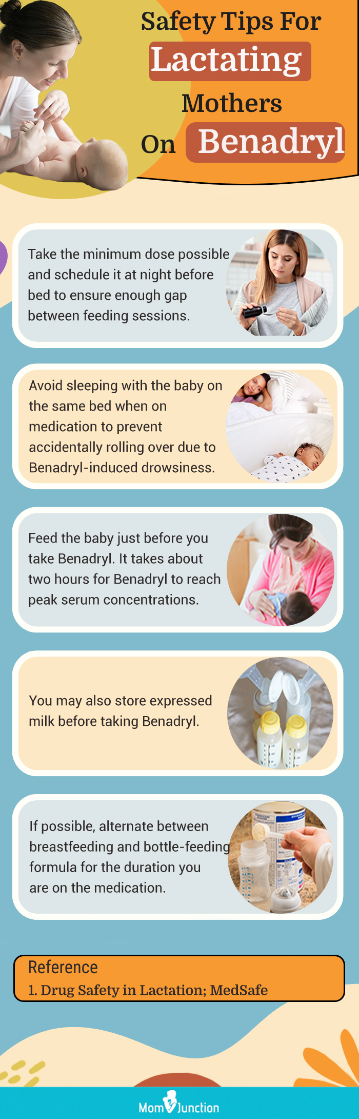 safety tips for lactating mothers on benadryl [infographic]