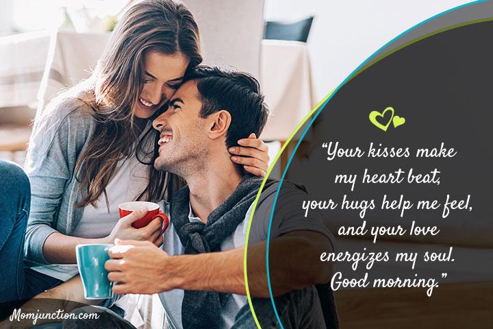 hugging as good morning message for husband