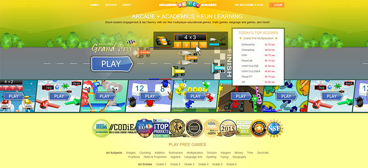 Arcademics online game website