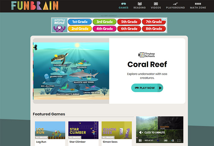 Funbrain online game website