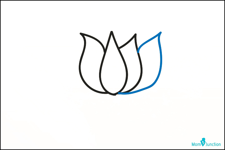 Step 4 how to draw lotus