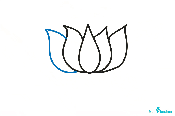 Step 5 how to draw lotus