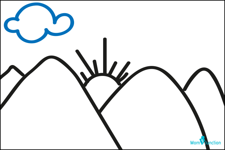 Step 7 how to draw a mountain