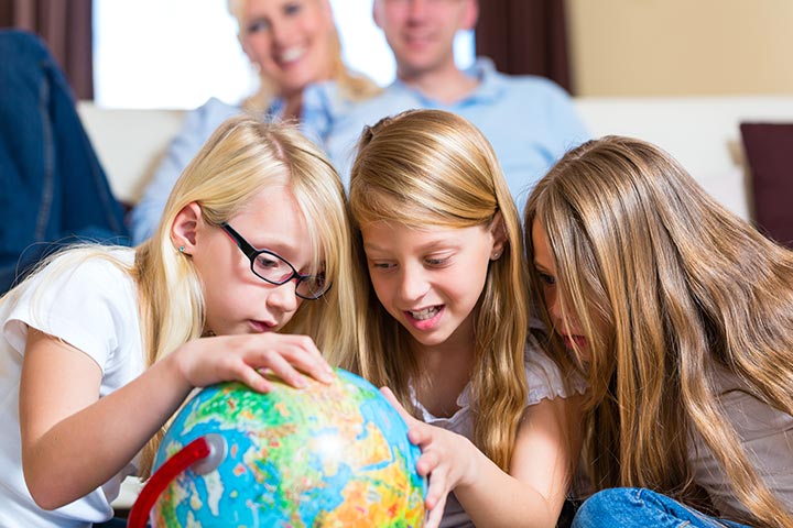 Pass-the-globe geography activities for kids