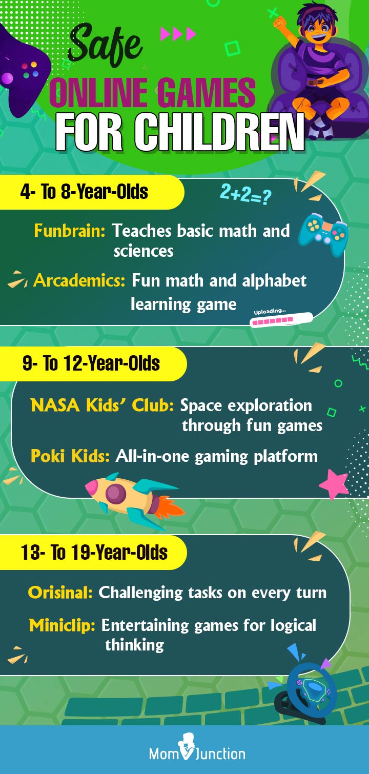 online gaming websites for 4 to 19 year olds [Infographic]