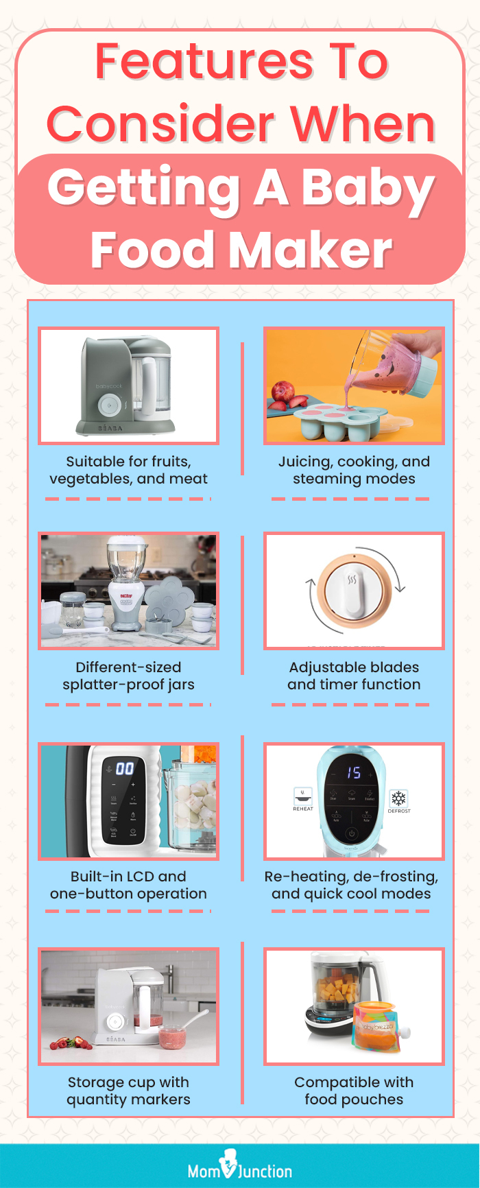 Features To Consider When Getting A Baby Food Maker (infographic)