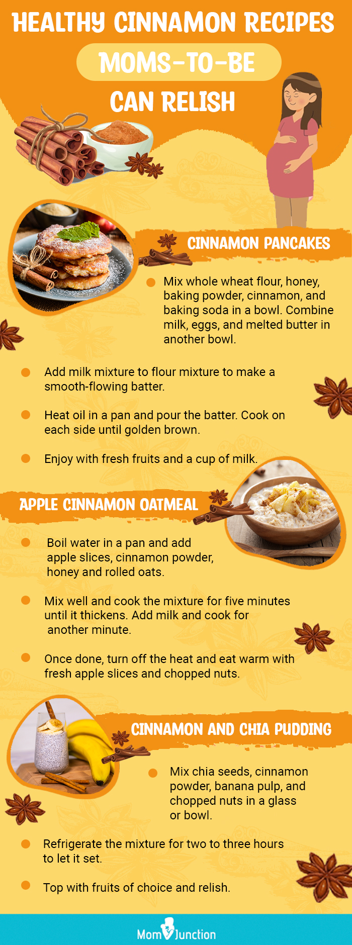 healthy cinnamon recipes moms to be an relish [infographic]