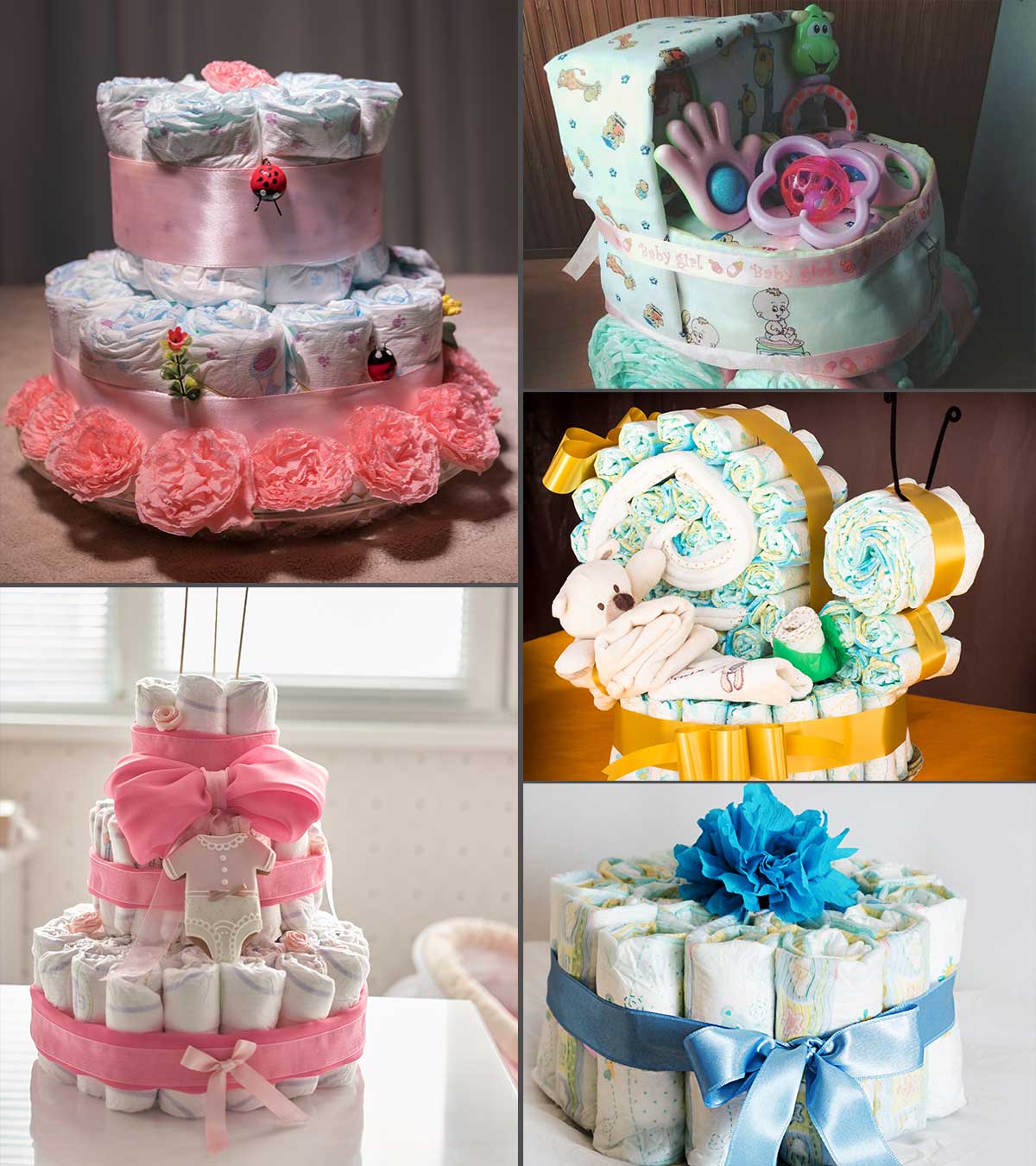 30 Unique Diaper Cake Ideas for Baby Showers (Girls & Boys)