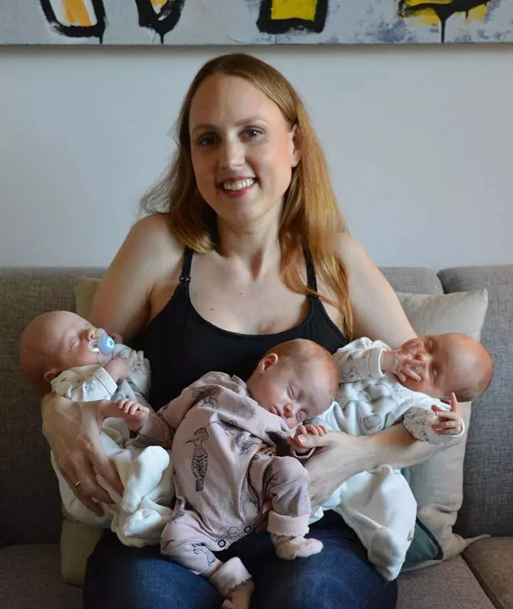 Mother Of Triplets Shows Reality Of Postpartum Body A Month After Giving Birth