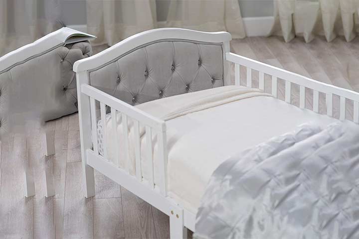 Orbelle Trading Gray Padded Toddler Bed