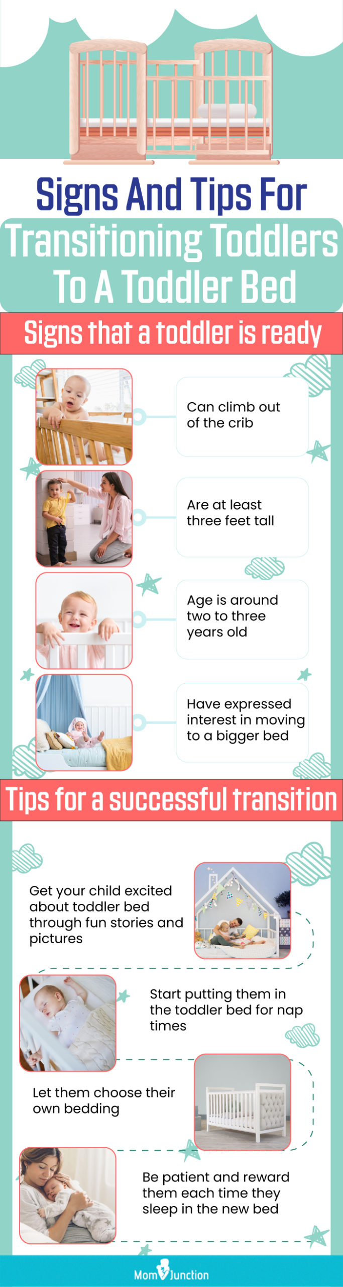 Signs And Tips For Transitioning Toddlers To A Toddler Bed (infographic)