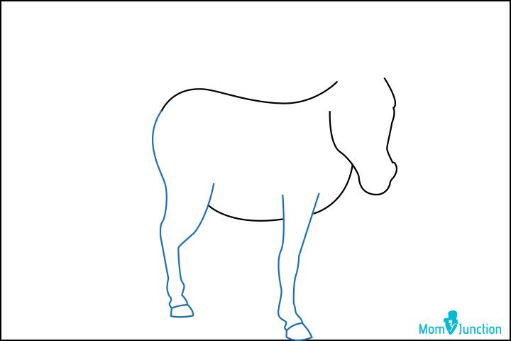 How to draw a donkey step three