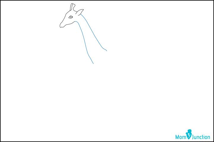 Step 4, how to draw a giraffe