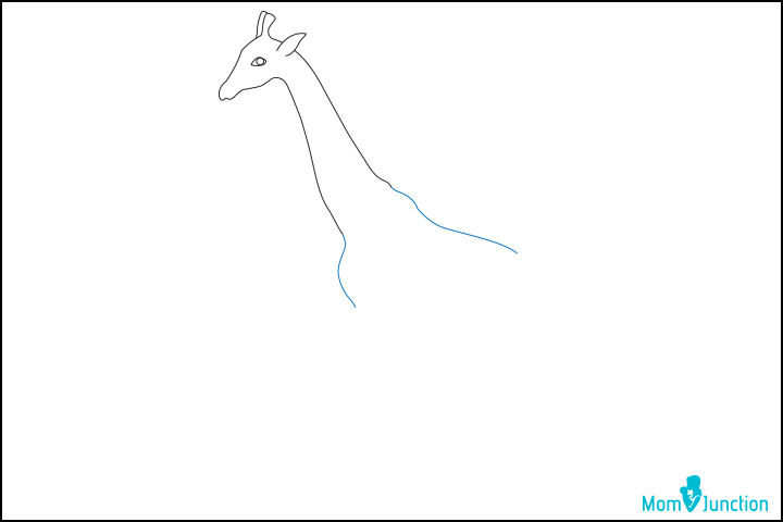 Step 5, how to draw a giraffe