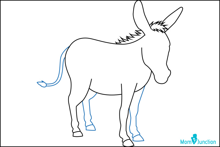 How to draw a donkey step five