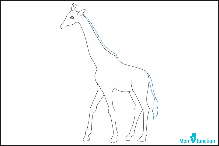 Step 9, how to draw a giraffe