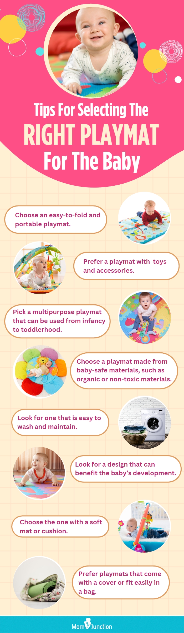 Tips For Selecting The Right Playmat For The Baby (infographic)