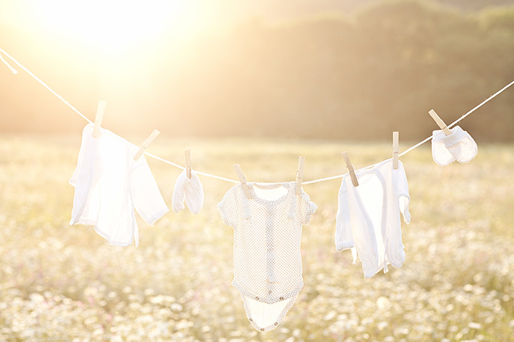 Baby laundry for pregnancy announcement ideas