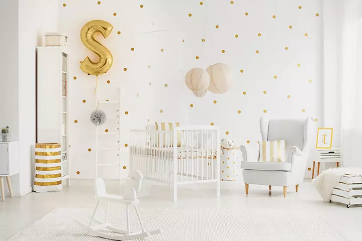 Metallic baby boy nursery room ideas