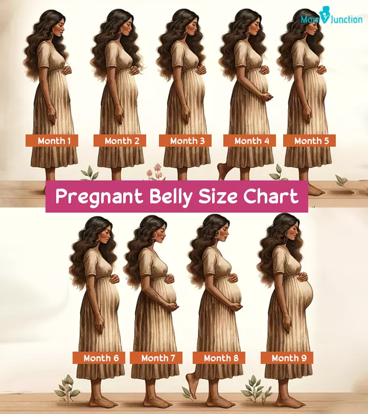 Pregnant belly size chart