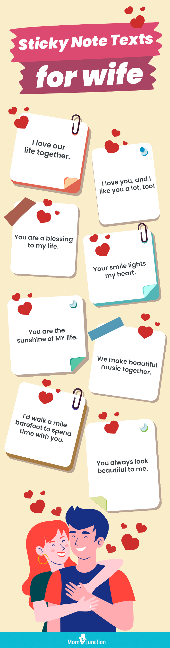 sticky note texts for wife [infographic]