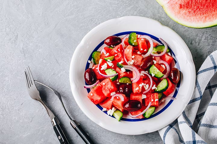 Mint salad and watermelon during pregnancy