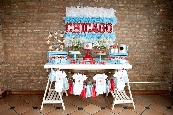 Chicago themed sip-and-see party