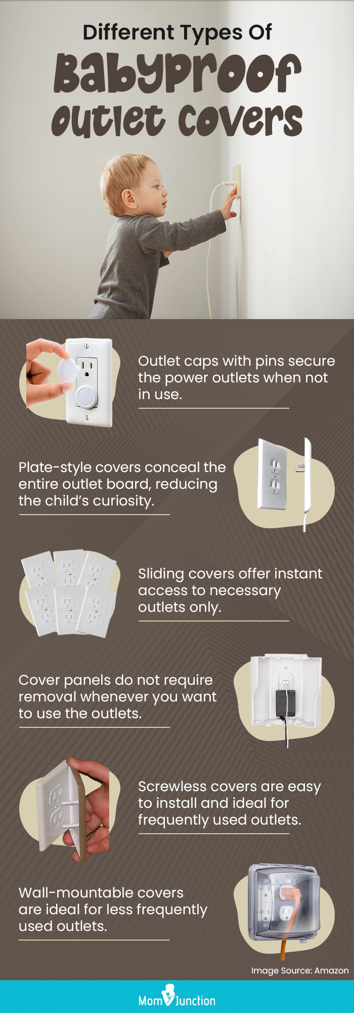 Different Types Of Babyproof Outlet Covers (infographic)