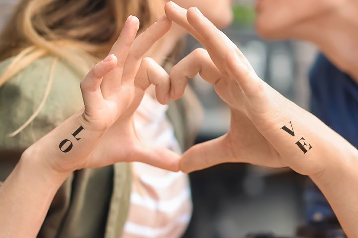 Tattoos for couples expressing love