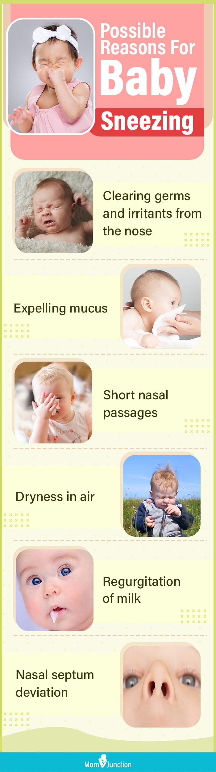 possible reasons for baby sneezing (infographic)