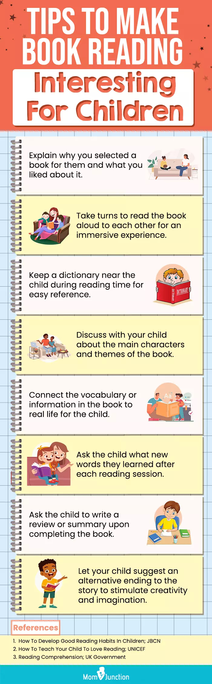 Tips To Make Book Reading Interesting For Children(infographic)