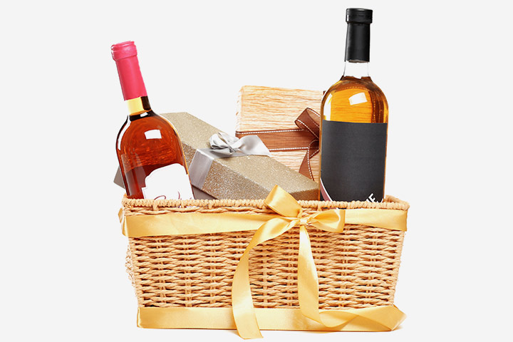 Wine gift basket