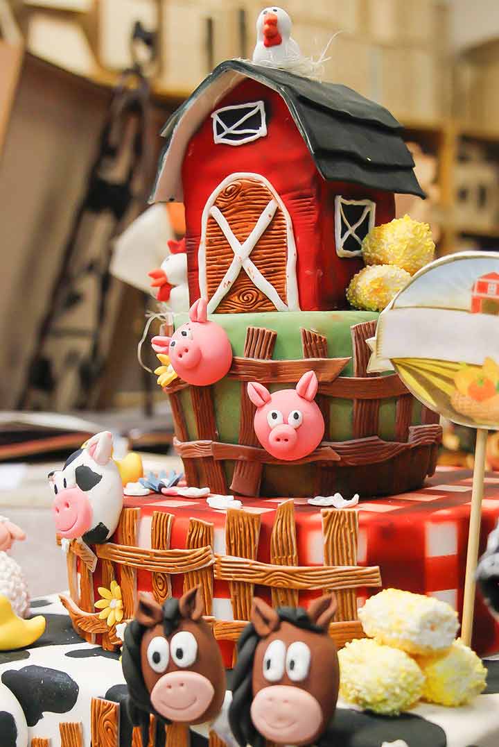 Barnyard farm theme party accessories for second birthday
