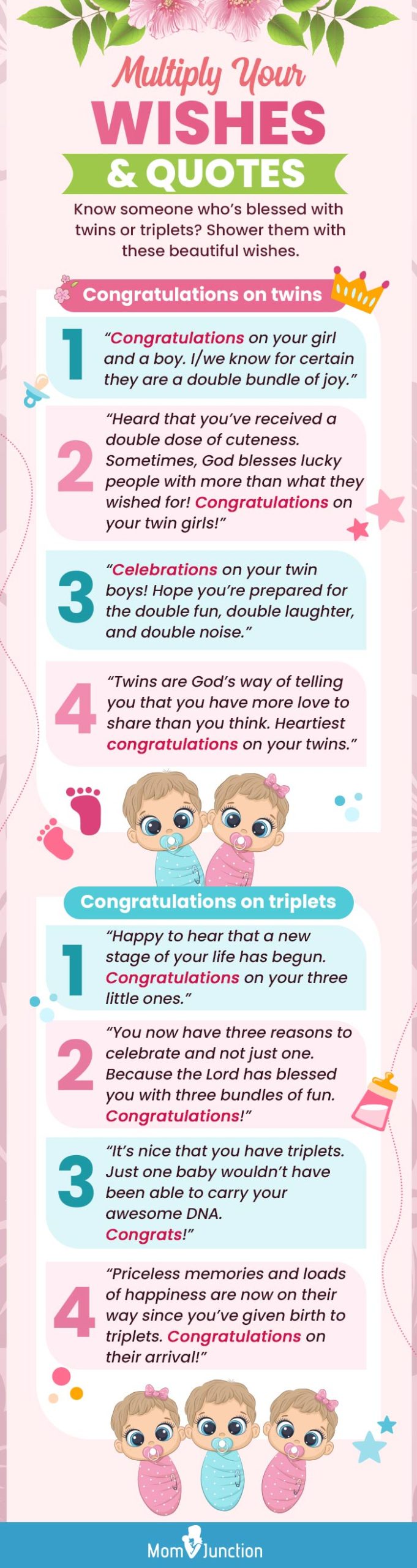 newborn wishes for twins and triplets [infographic]