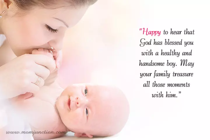 Welcome quote & wishes for a newborn baby boy