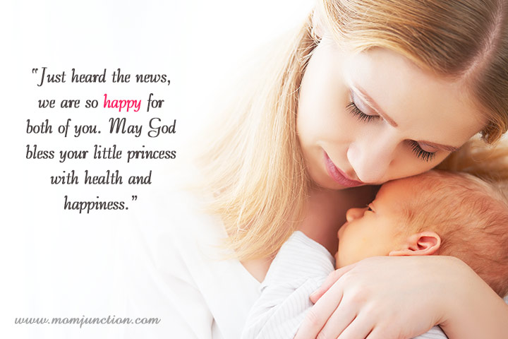 Good wishes for a newborn baby girl