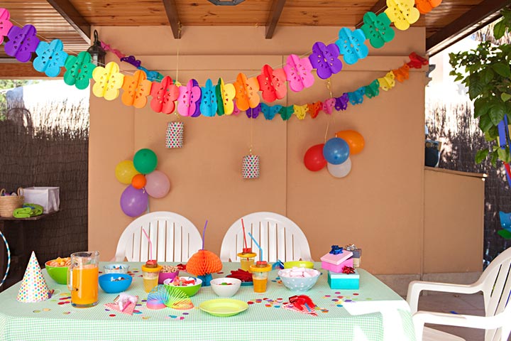 Pancakes and pajamas party accessories for a second birthday