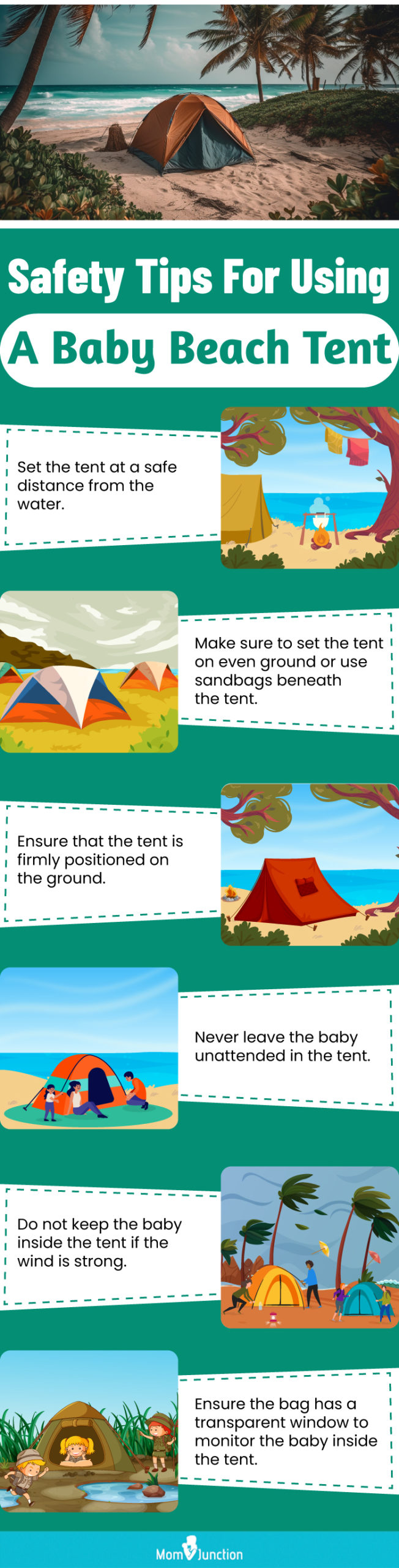 Safety Tips For Using A Baby Beach Tent (infographic)