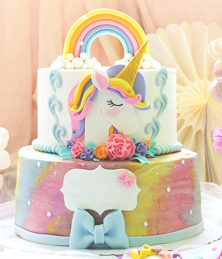 Unicorn theme food and cake ideas for second birthday party