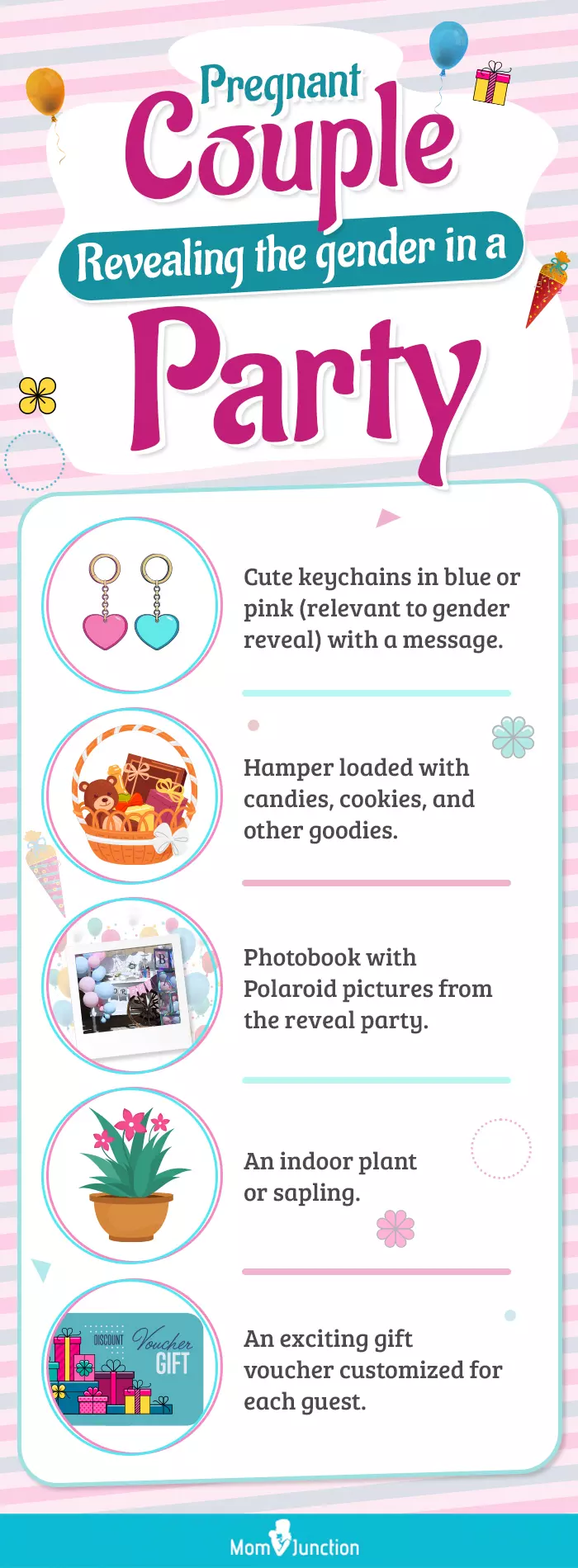 gift ideas for gender reveal parties (infographic)