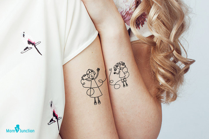 Long distance, mother-daughter tattoo ideas