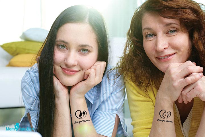 Unique symbols, mother-daughter tattoo ideas